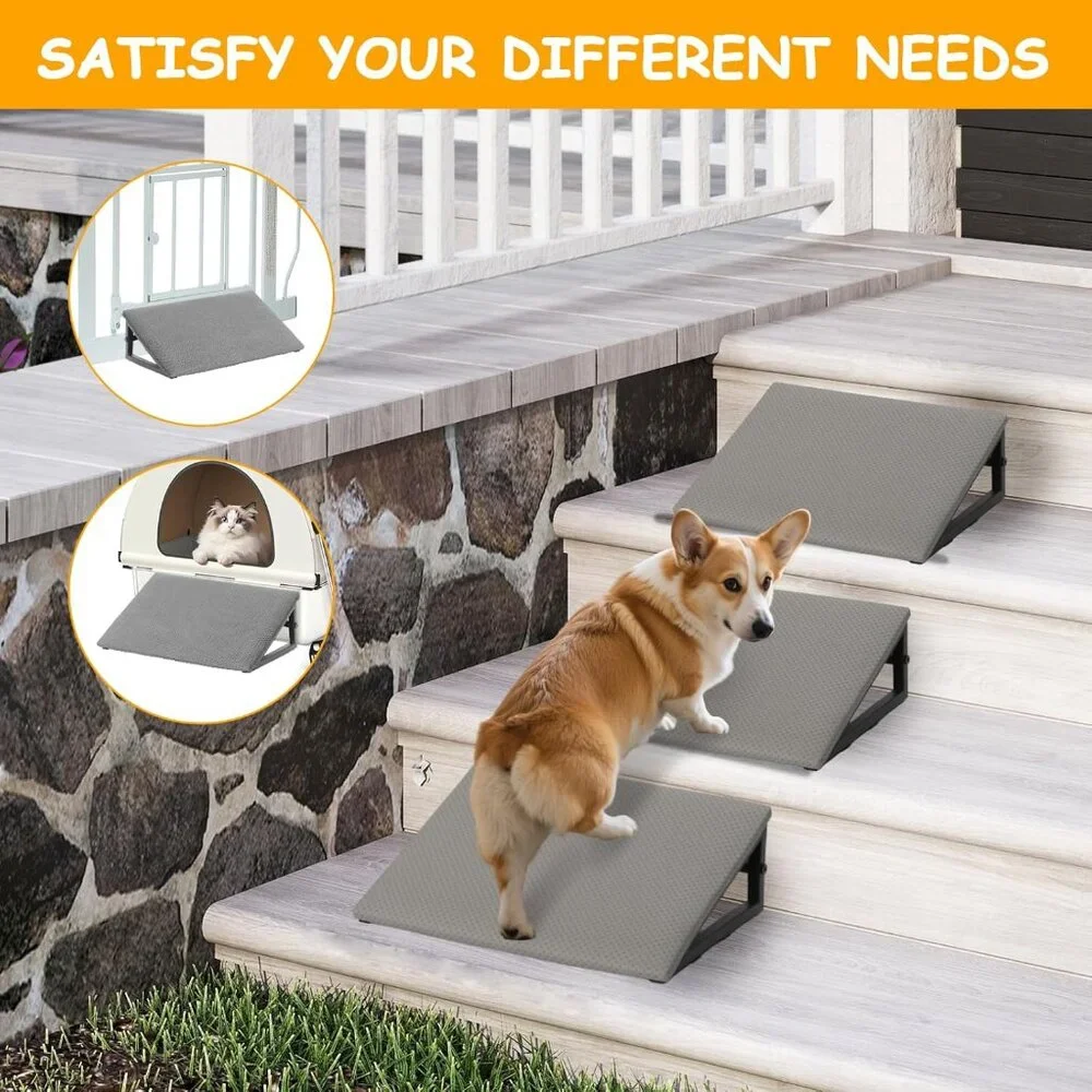 Dog Ramp for Stair, Metal Dog Stair Ramps for Small Medium Large Dogs/Cats